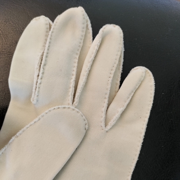 GLOVES Vintage Long Cream Off-White Retro Formal Fancy Costume Cosplay Large - Picture 6 of 11